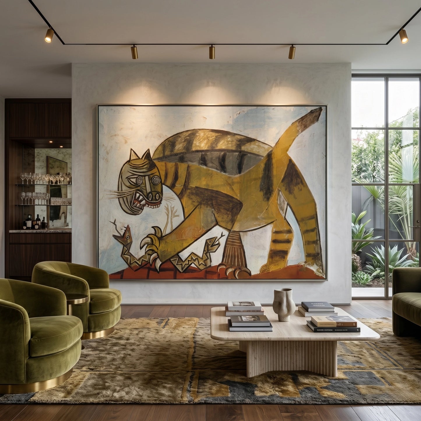 2Abstract Tiger Hunt - Fine Art
