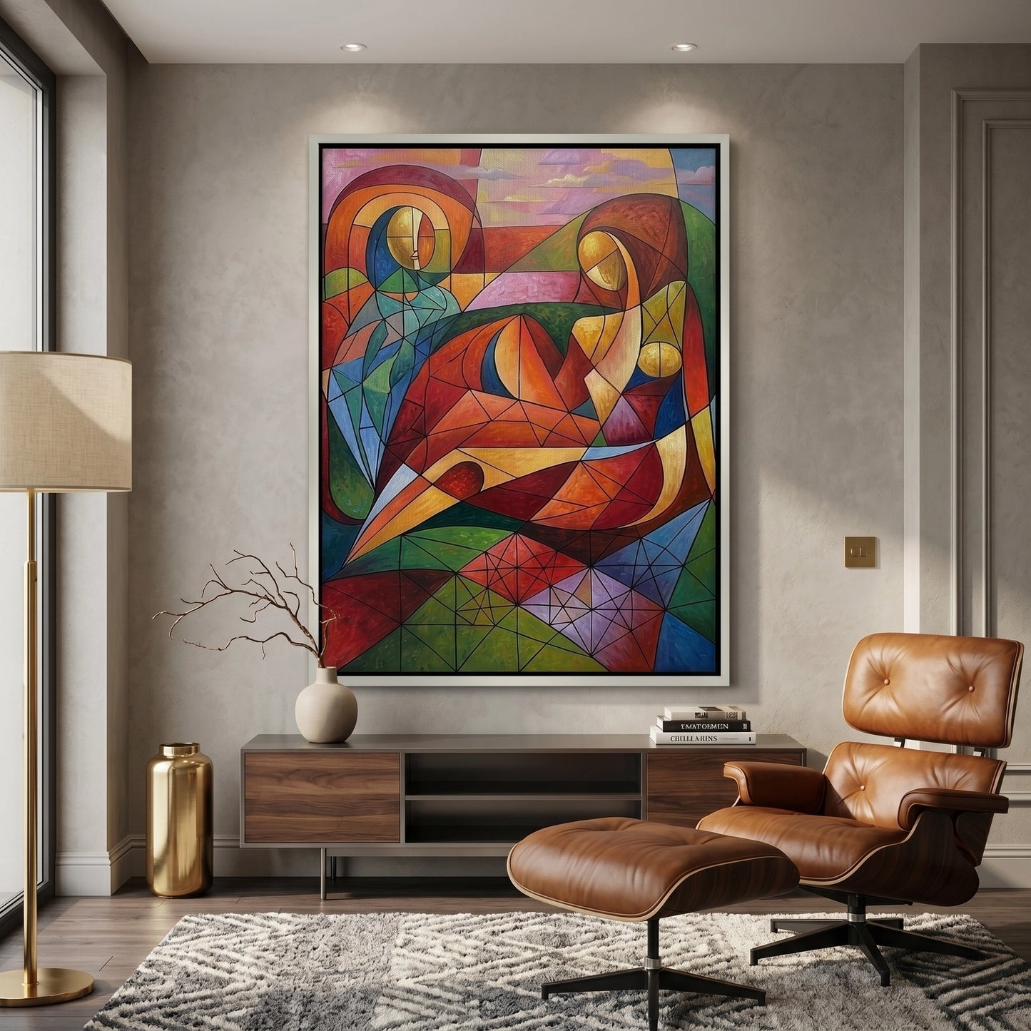 2Modern Abstract Figures - Canvas