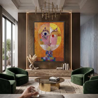 Geometric Harlequin Portrait - Canvas