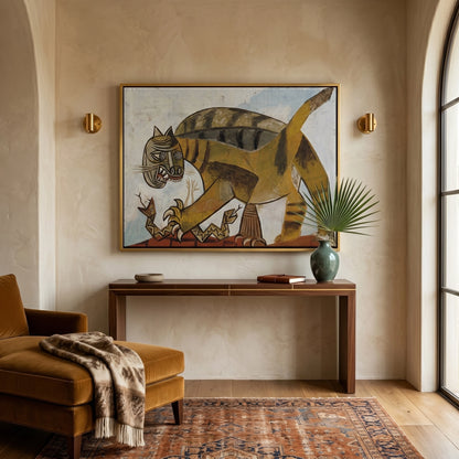 Abstract Tiger Hunt - Canvas