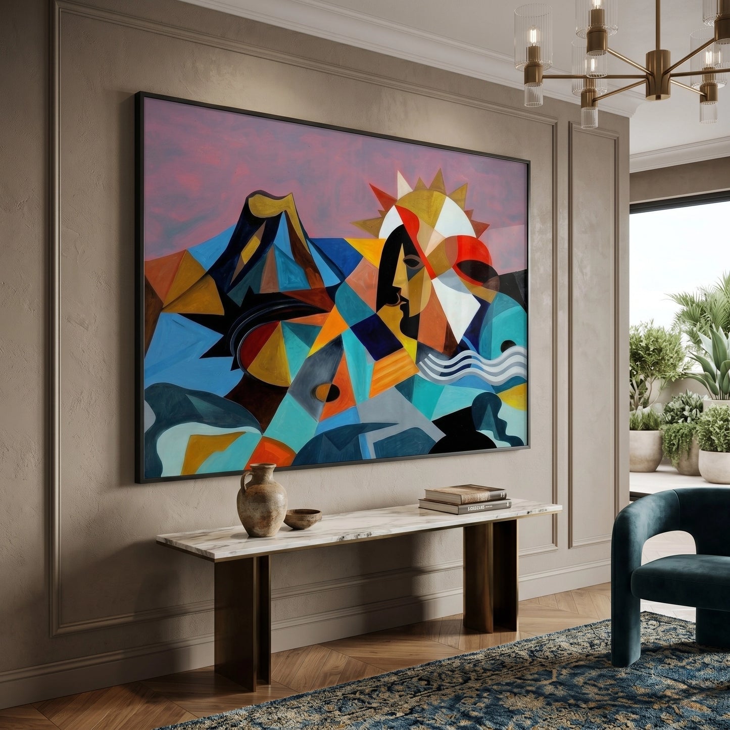 2Cubist Sun Spirit - Fine Art