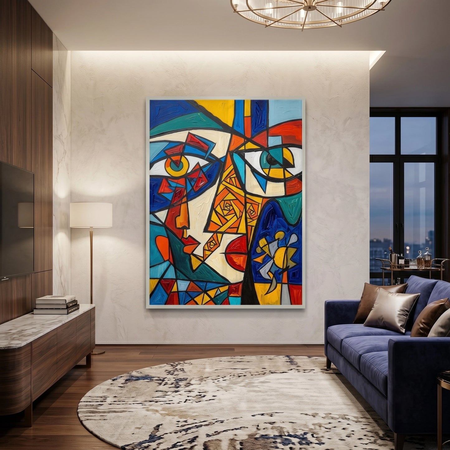 2Abstract Cubist Portrait - Fine Art