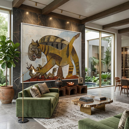 Abstract Tiger Hunt - Fine Art