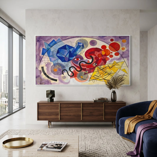 Vibrant Geometric Surrealism - Fine Art