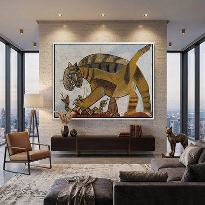 Abstract Tiger Hunt - Canvas