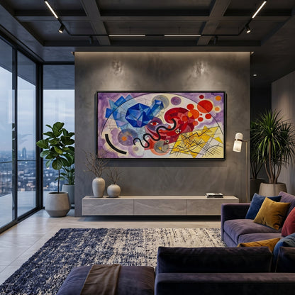 Vibrant Geometric Surrealism - Canvas
