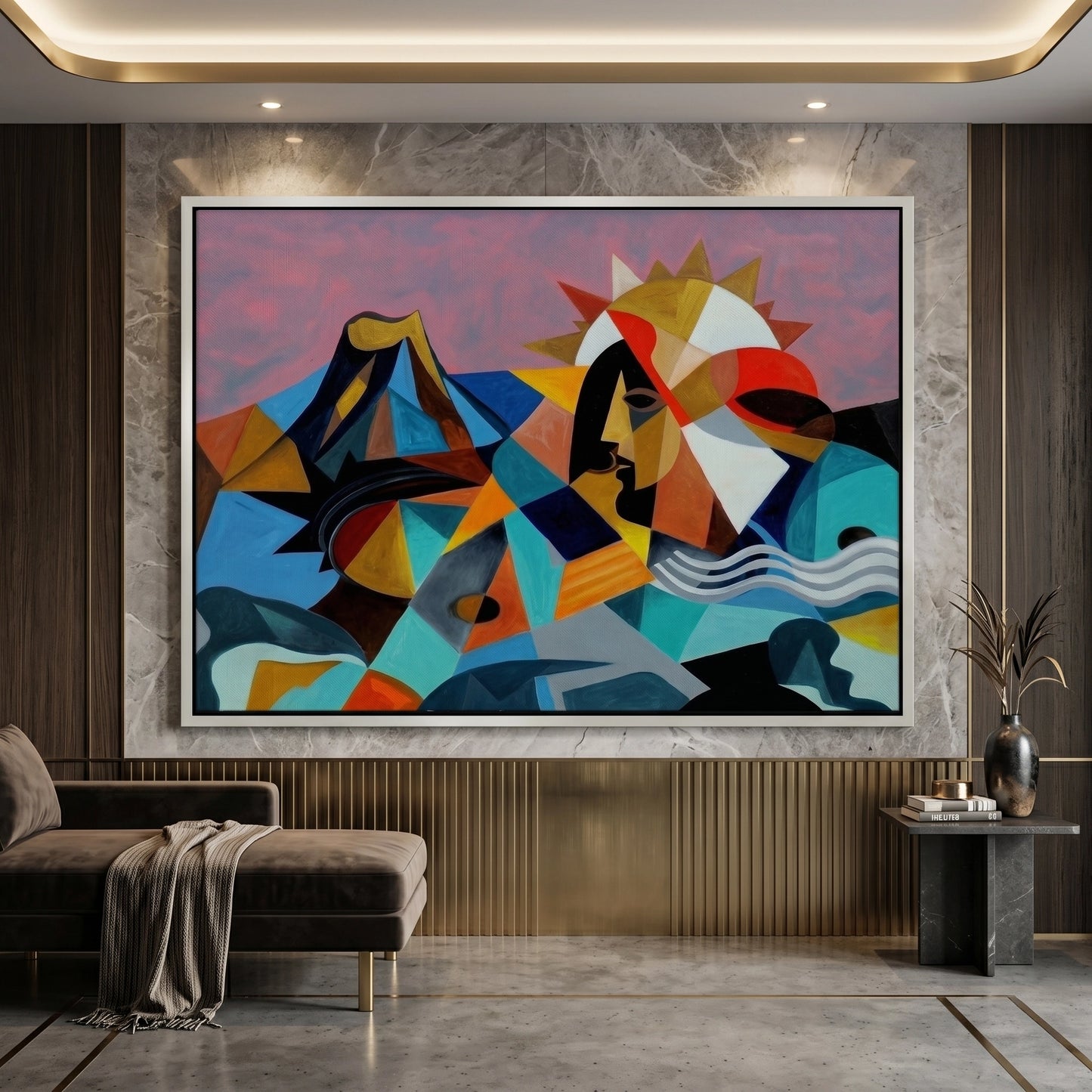 2Cubist Sun Spirit - Canvas