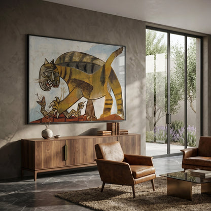 Abstract Tiger Hunt - Fine Art