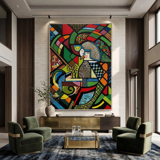 Abstract Clockwork Bird - Canvas