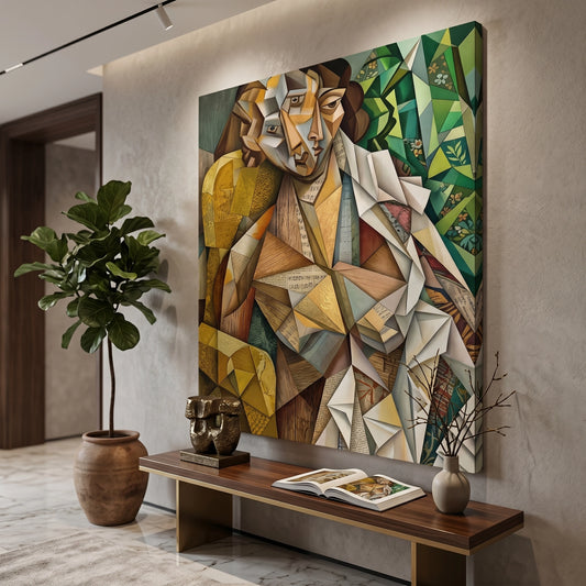 Melodic Cubist Portrait - Canvas