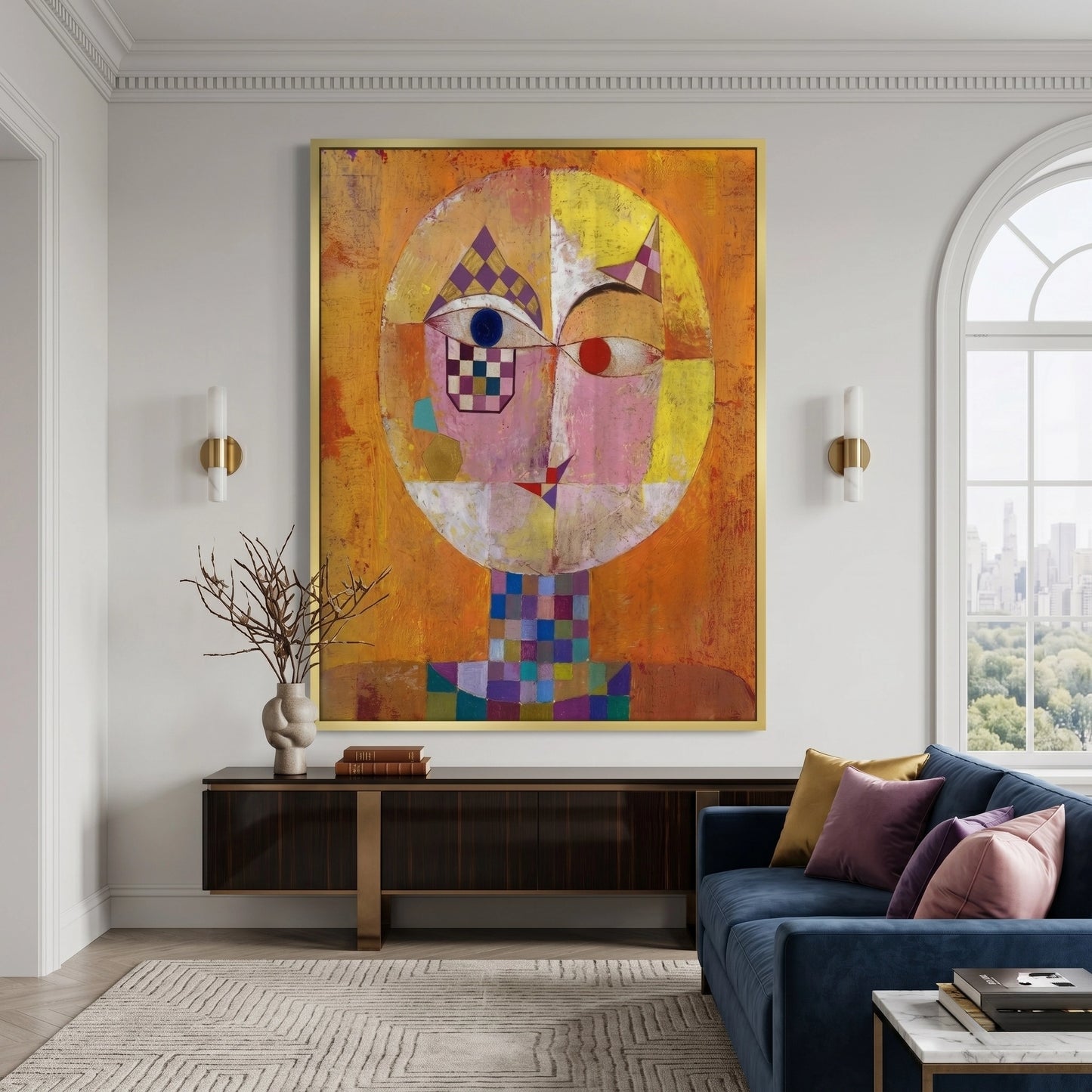 2Geometric Harlequin Portrait - Fine Art