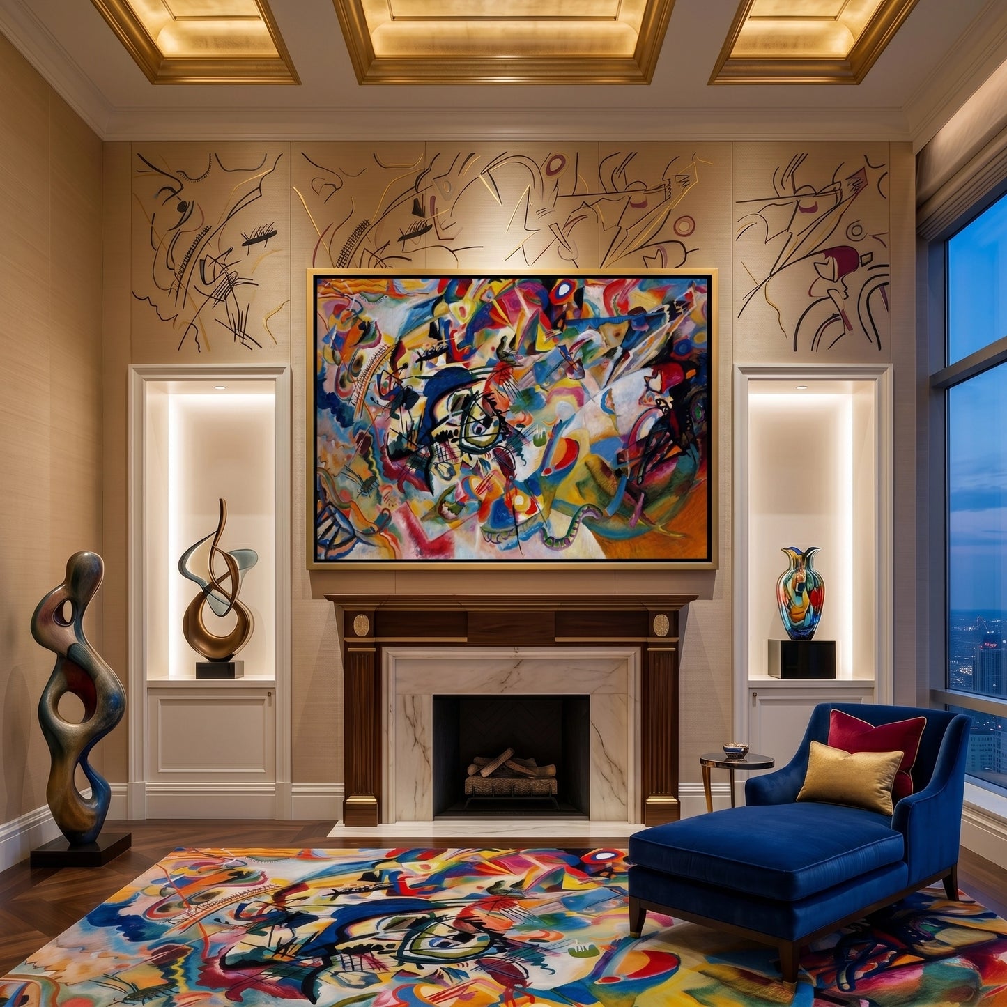 2Vibrant Abstract Expressionist - Canvas