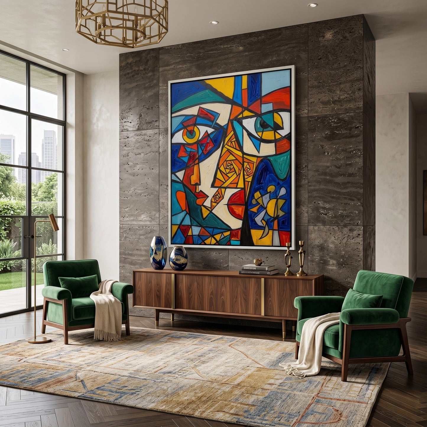 2Abstract Cubist Portrait - Canvas