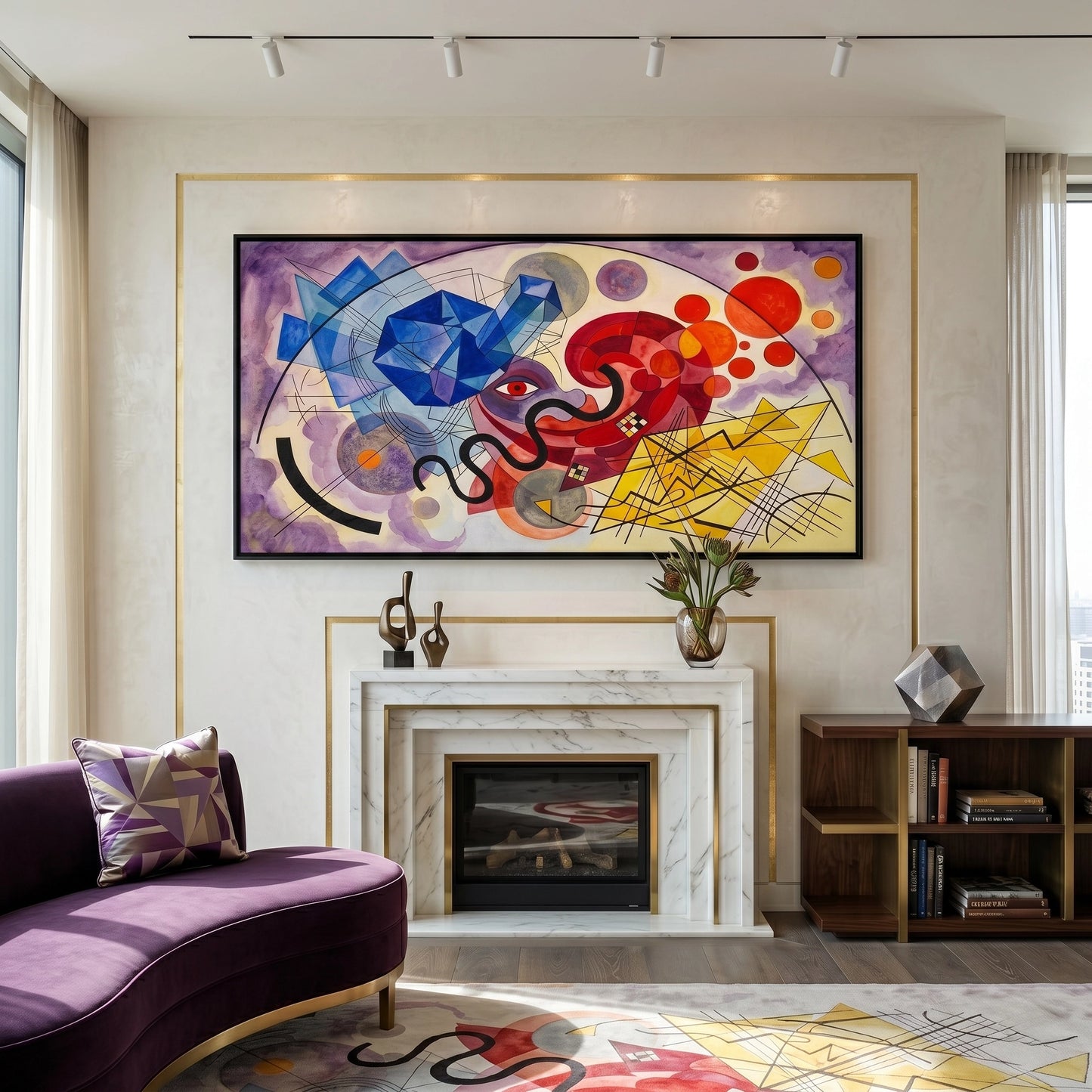 2Vibrant Geometric Surrealism - Canvas