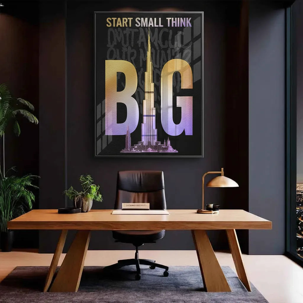Strat Small think Big - Fine Art - Jasmineart.ae