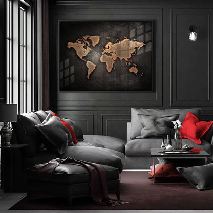 World map texture - Acrylic