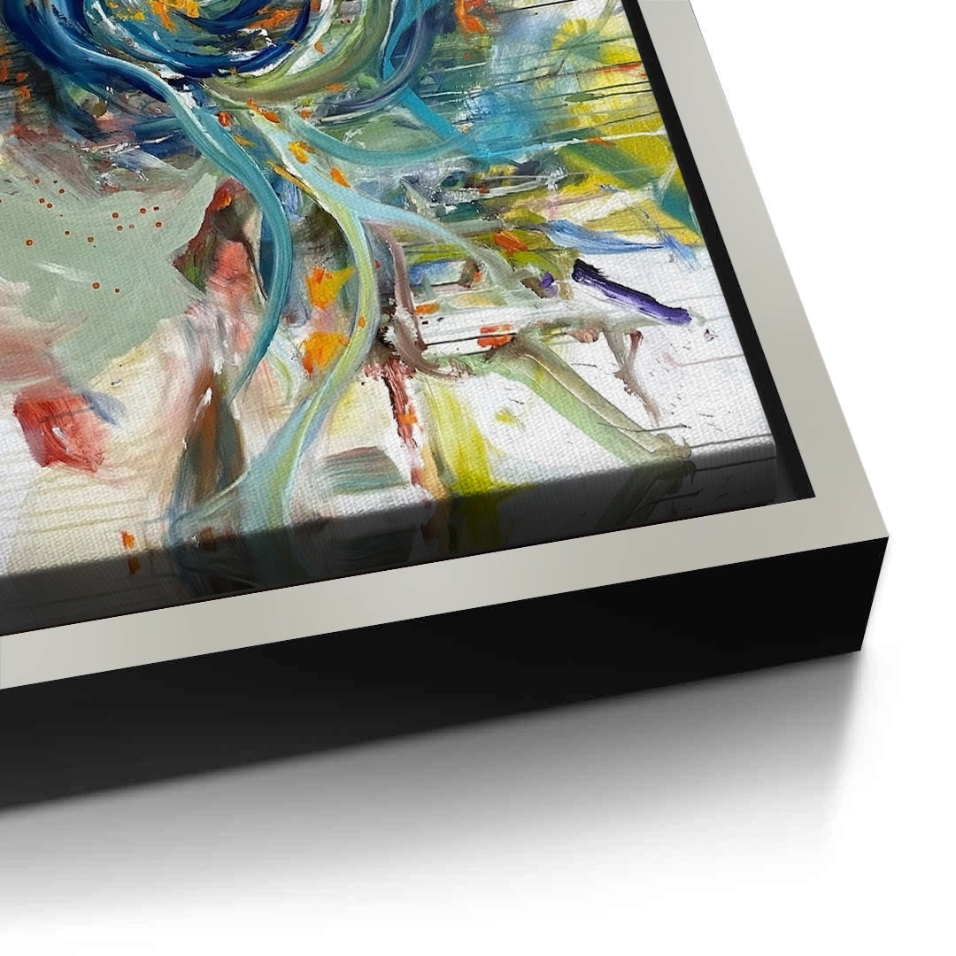 2Teal Motion Abstract - Canvas