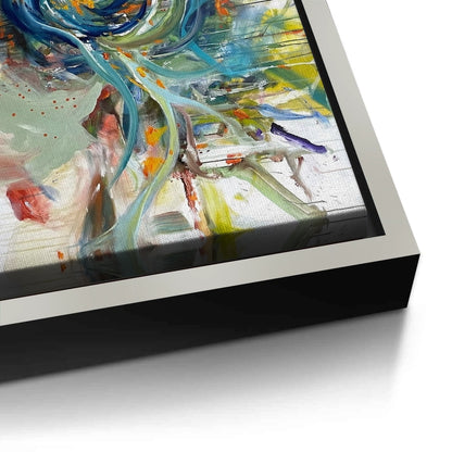 Teal Motion Abstract - Canvas