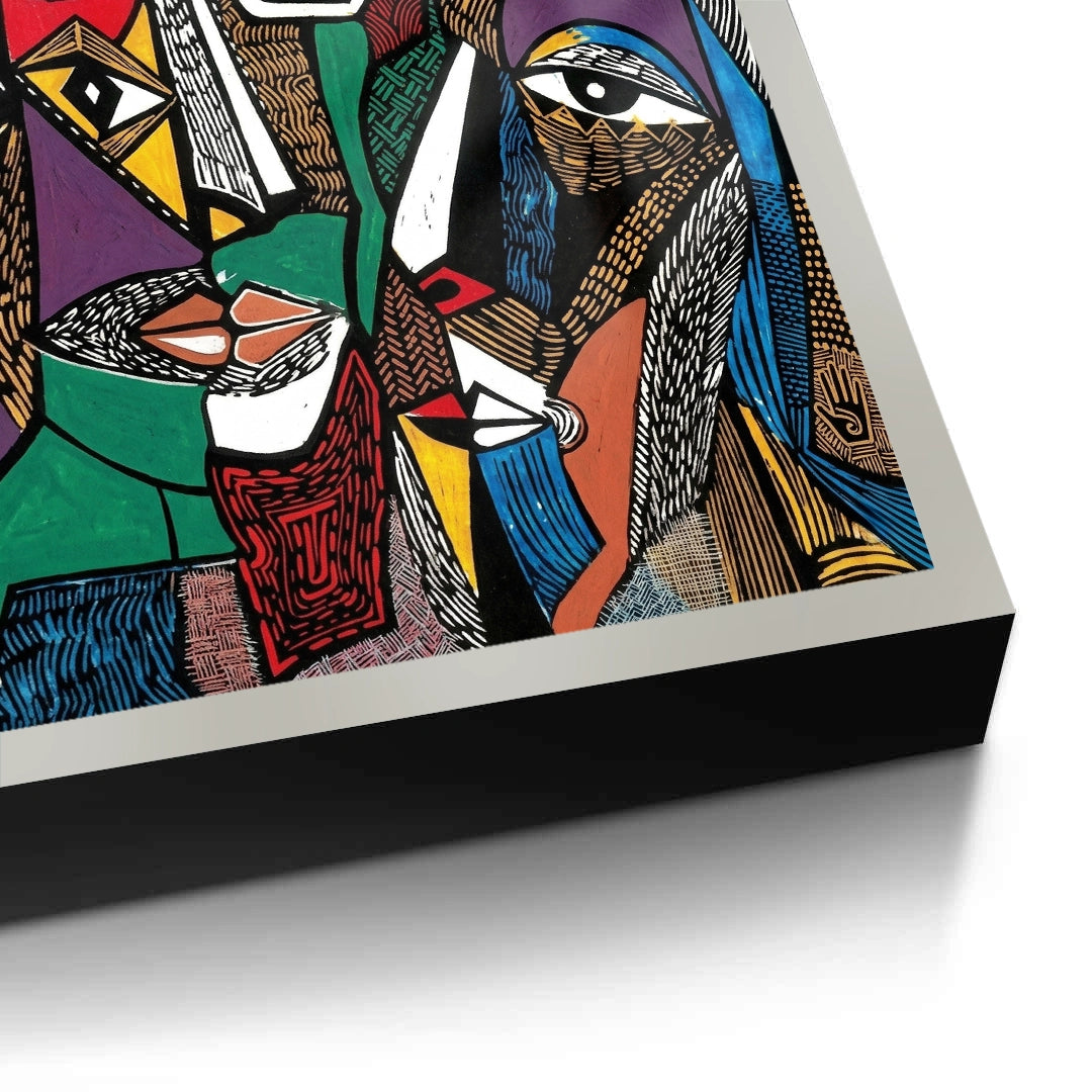 2Cubist Tribal Faces - Fine Art