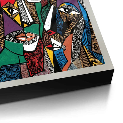 Cubist Tribal Faces - Fine Art