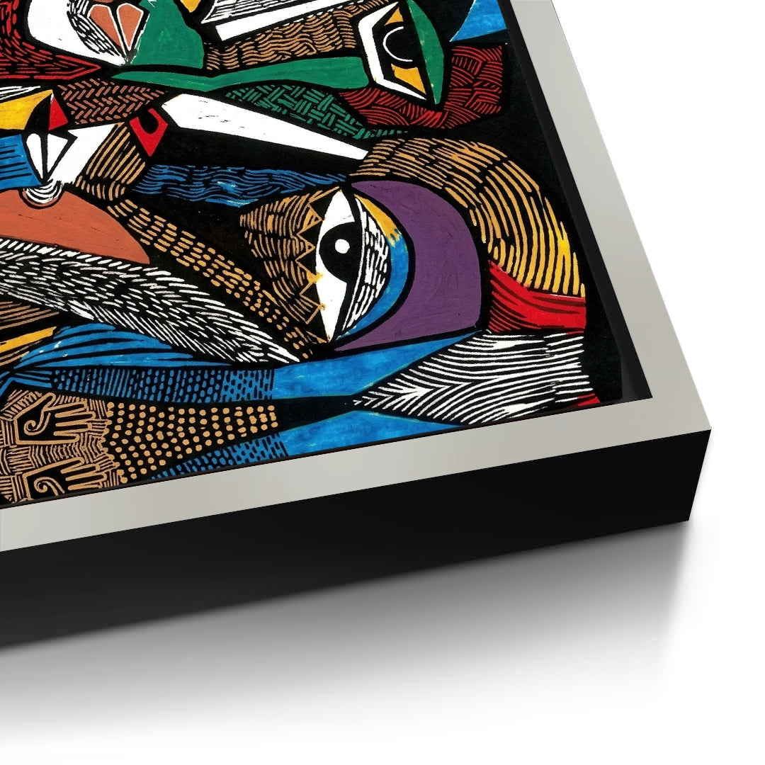2Cubist Tribal Faces - Canvas