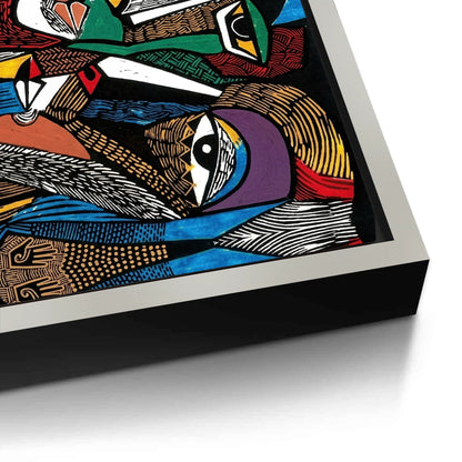 Cubist Tribal Faces - Canvas