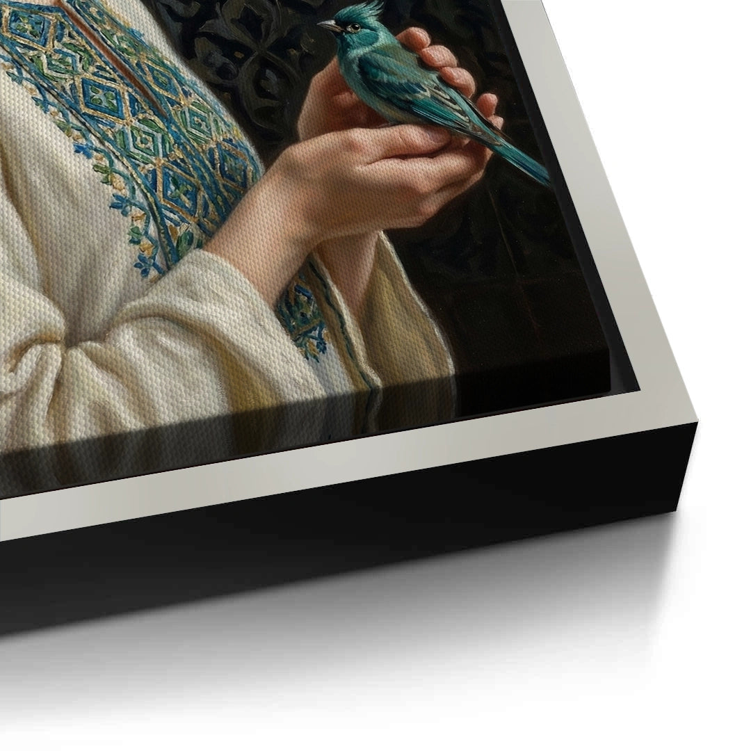2Woman with Azure Bird - Canvas