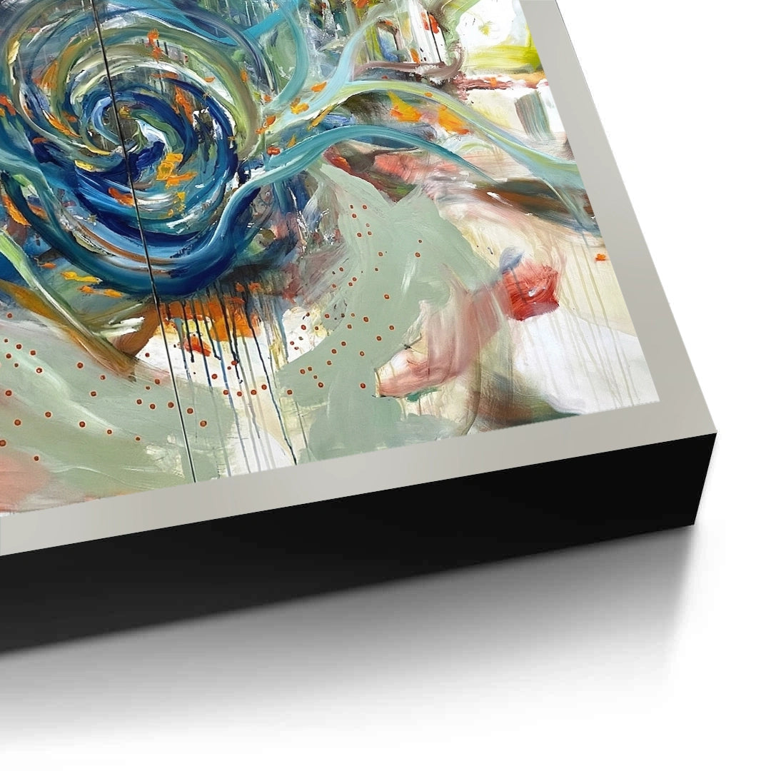 2Teal Motion Abstract - Fine Art
