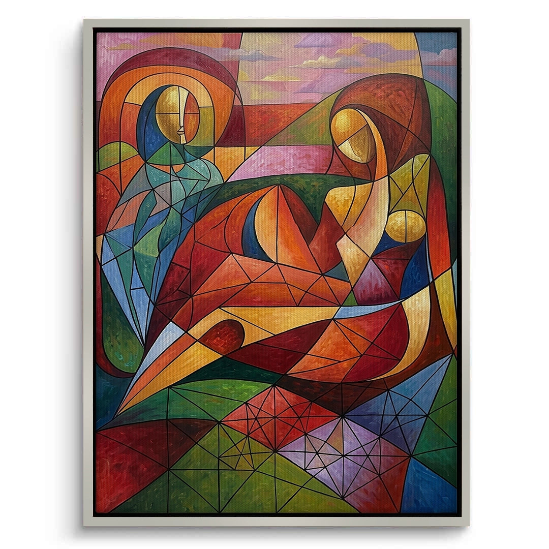 2Modern Abstract Figures - Canvas