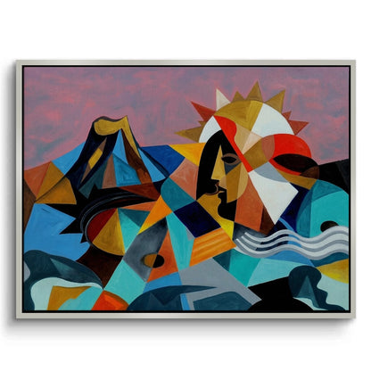Cubist Sun Spirit - Canvas