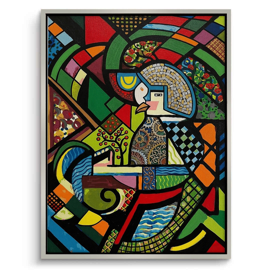 2Abstract Clockwork Bird - Canvas