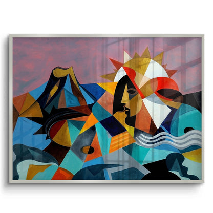 Cubist Sun Spirit - Fine Art