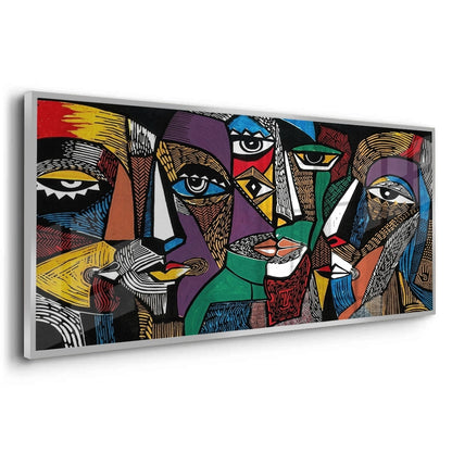 Cubist Tribal Faces - Fine Art