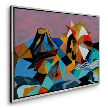 Cubist Sun Spirit - Canvas