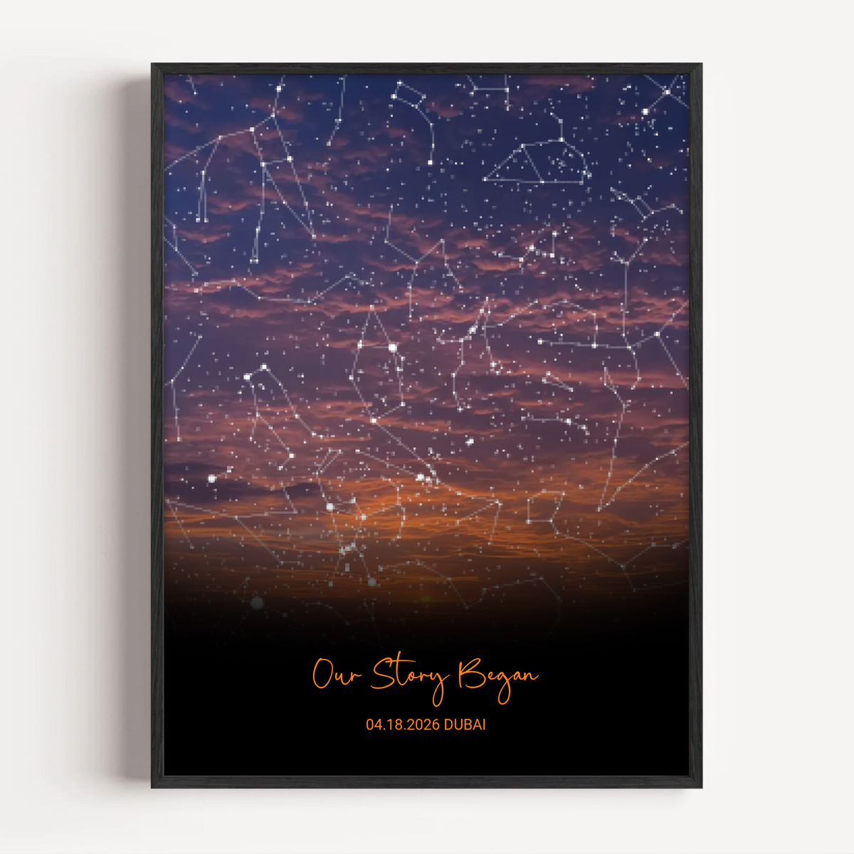 2Sky Star Map - Amber Dusk