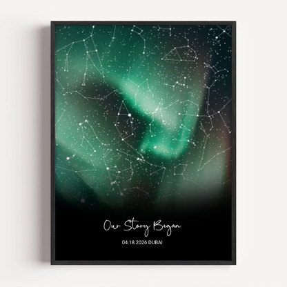Sky Star Map - Whispers of the Aurora