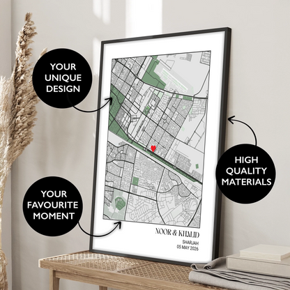 The Place That Changed Everything Map print