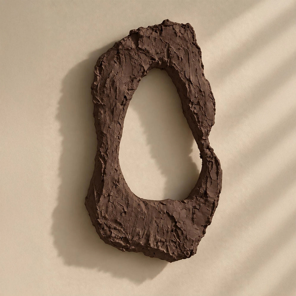 Dune Halo Textured Sculptural Wall Art – Earth Brown
