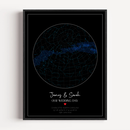 Wedding Day Anniversary Gift Night Sky