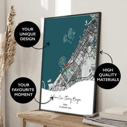 Where Our Story Began Map Print
