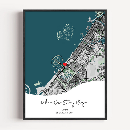 Where Our Story Began Map Print