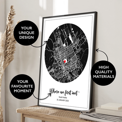Where we first met map print