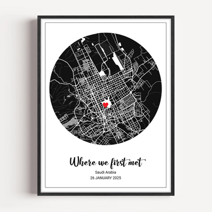Where we first met map print