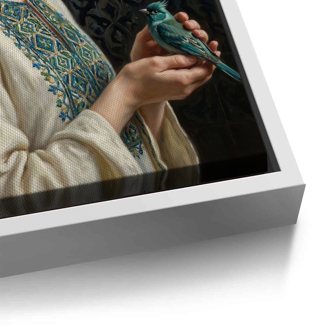 2Woman with Azure Bird - Canvas