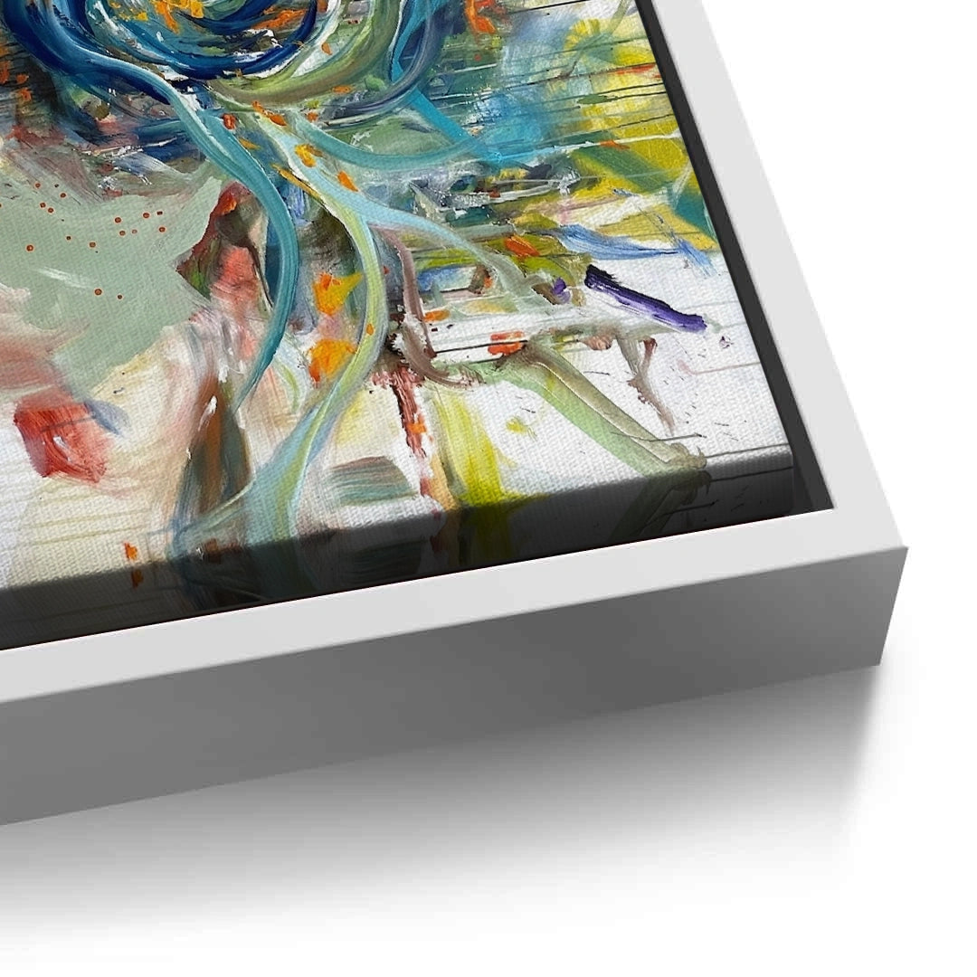 2Teal Motion Abstract - Canvas