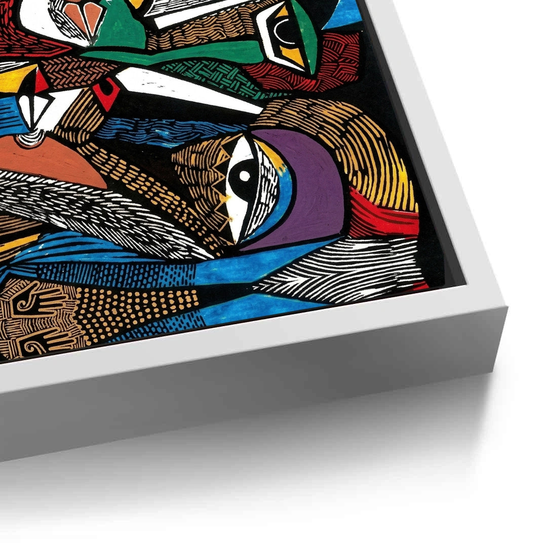 2Cubist Tribal Faces - Canvas