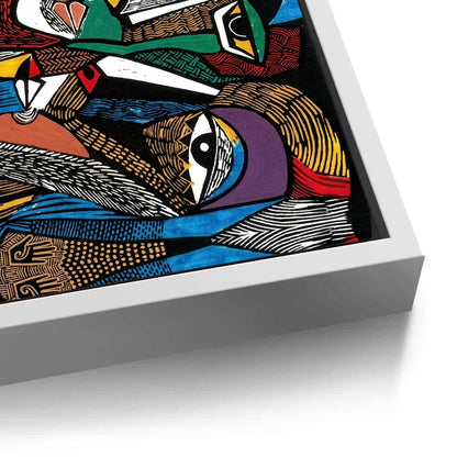 Cubist Tribal Faces - Canvas