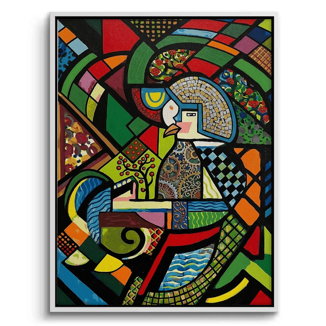 2Abstract Clockwork Bird - Canvas