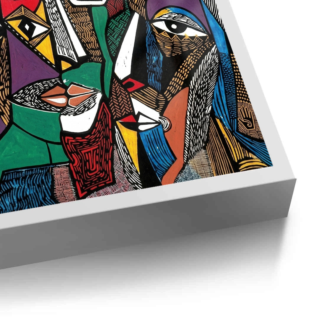 2Cubist Tribal Faces - Fine Art