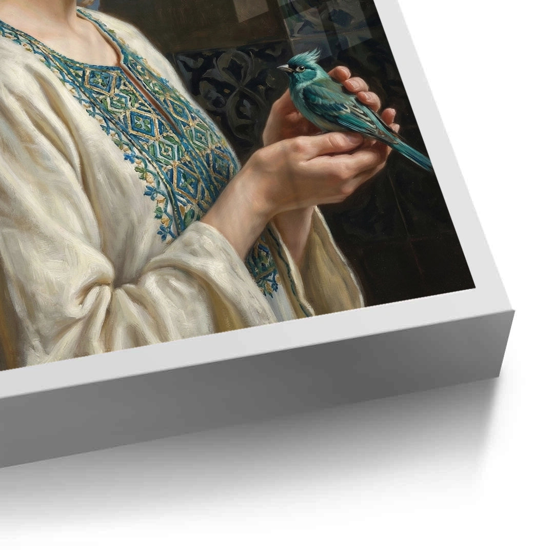2Woman with Azure Bird - Fine Art